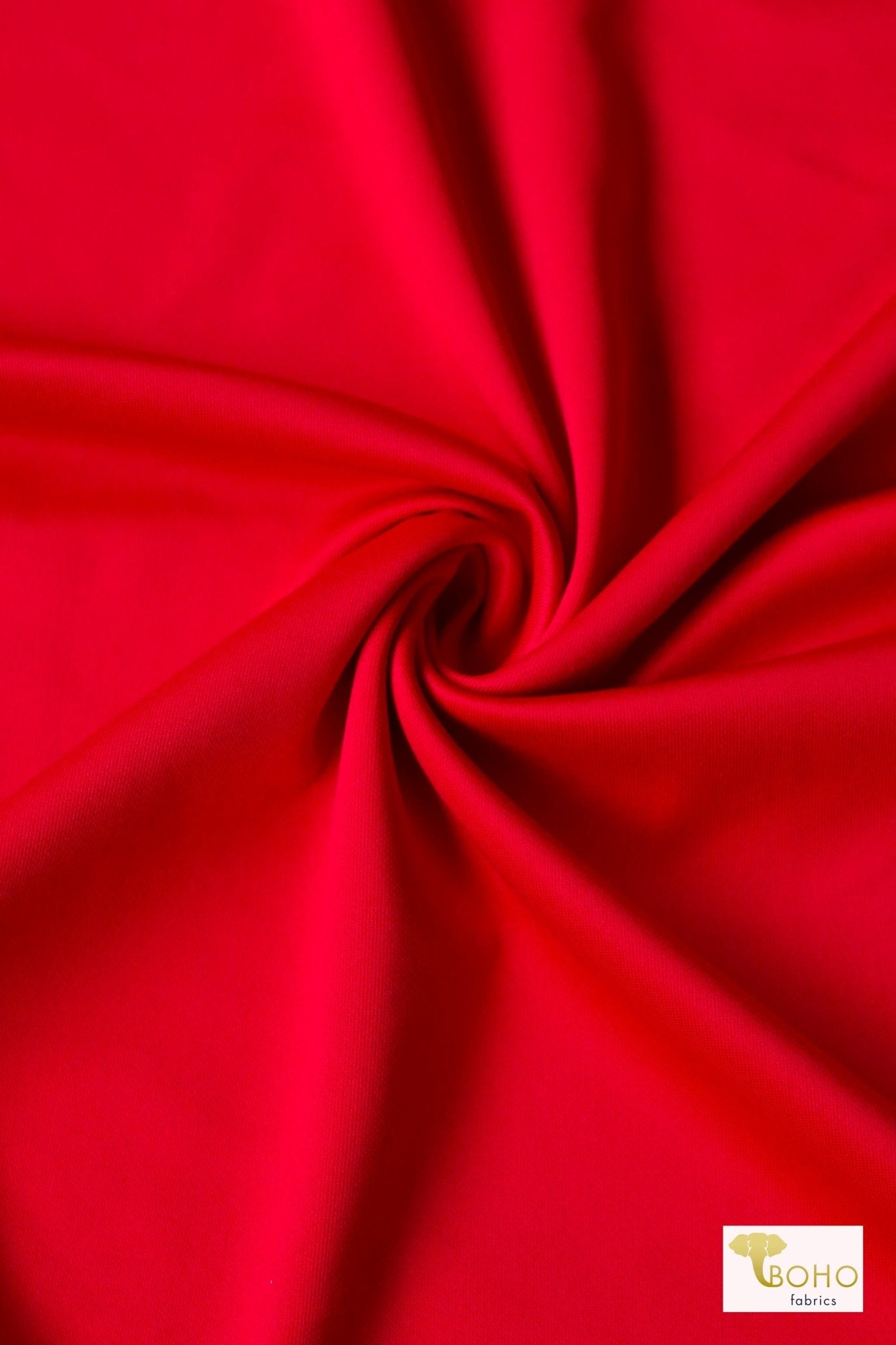 Red, Scuba Knit - Boho Fabrics