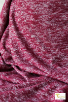 Red Sky, Brushed Hacci Sweater Knit - Boho Fabrics