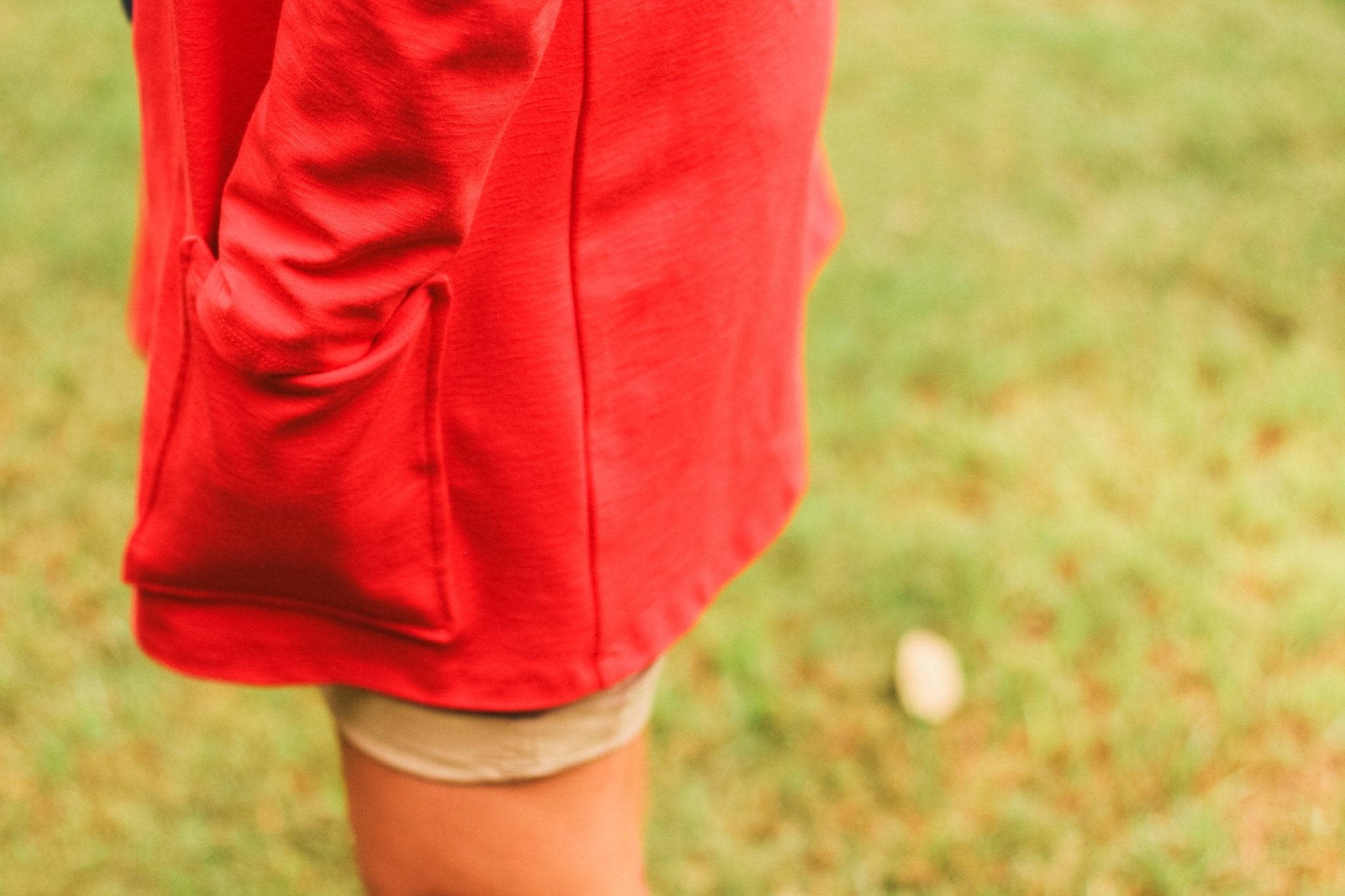 Red Slub, Ponte Knit - Boho Fabrics - Ponte Solid, Knit Fabric