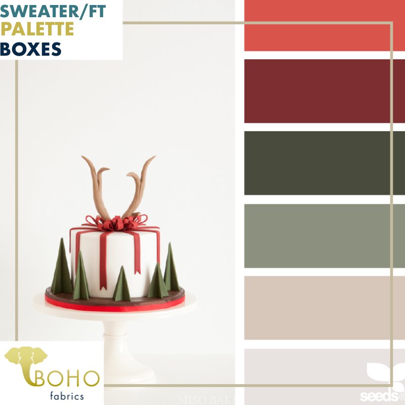 "Reindeer Cake" Sweater/FT Knit Palette Bundle - Boho Fabrics
