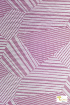 Retro Pink Paradise, Stretch Mesh Print Fabric - Boho Fabrics