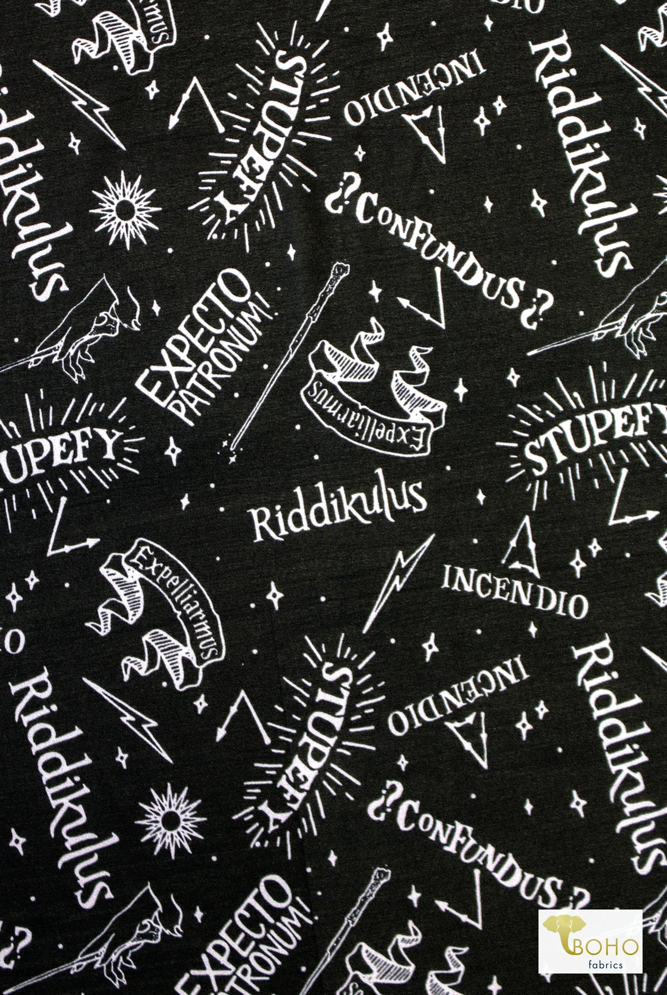 Riddikulus Poly Chiffon Woven Print Fabric - Boho Fabrics
