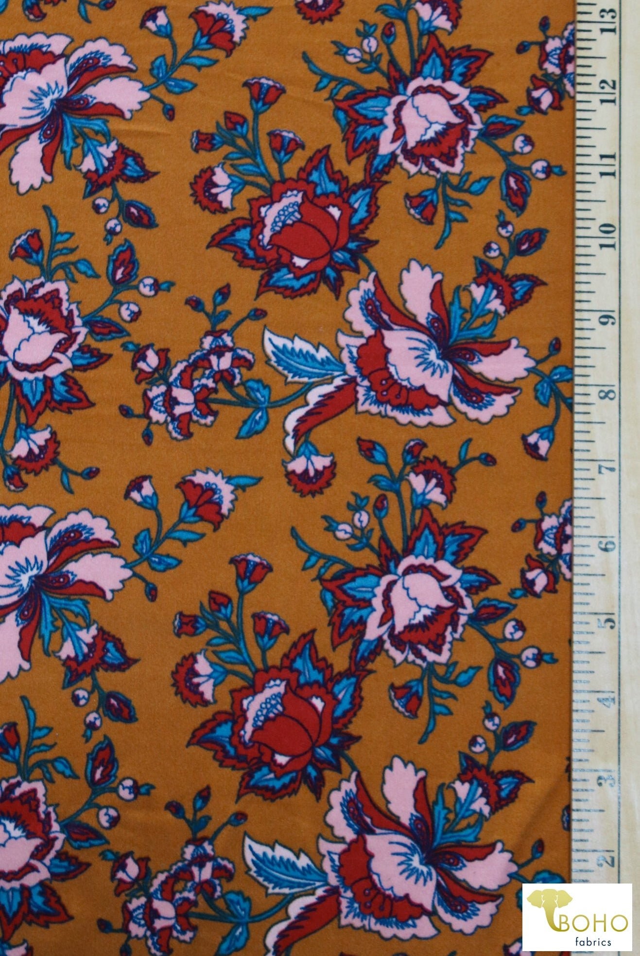 Rococo Florals on Gold, DBP. BPP-309 - Boho Fabrics