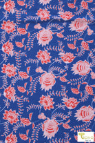 Rococo Panels in Blue 37". Cotton Woven Fabric . WVP-245-BLU - Boho Fabrics