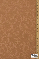 Rose Gold Acanthus Damask Jacquard Woven Fabric - Boho Fabrics - Jacquard, Woven
