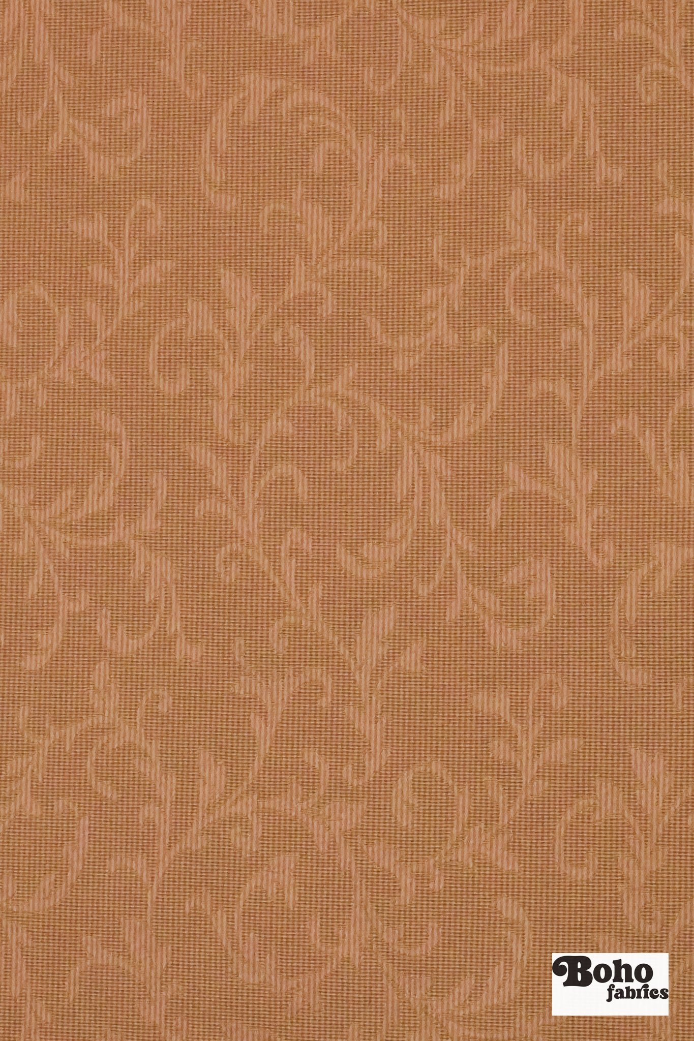 Rose Gold Acanthus Damask Jacquard Woven Fabric - Boho Fabrics - Jacquard, Woven