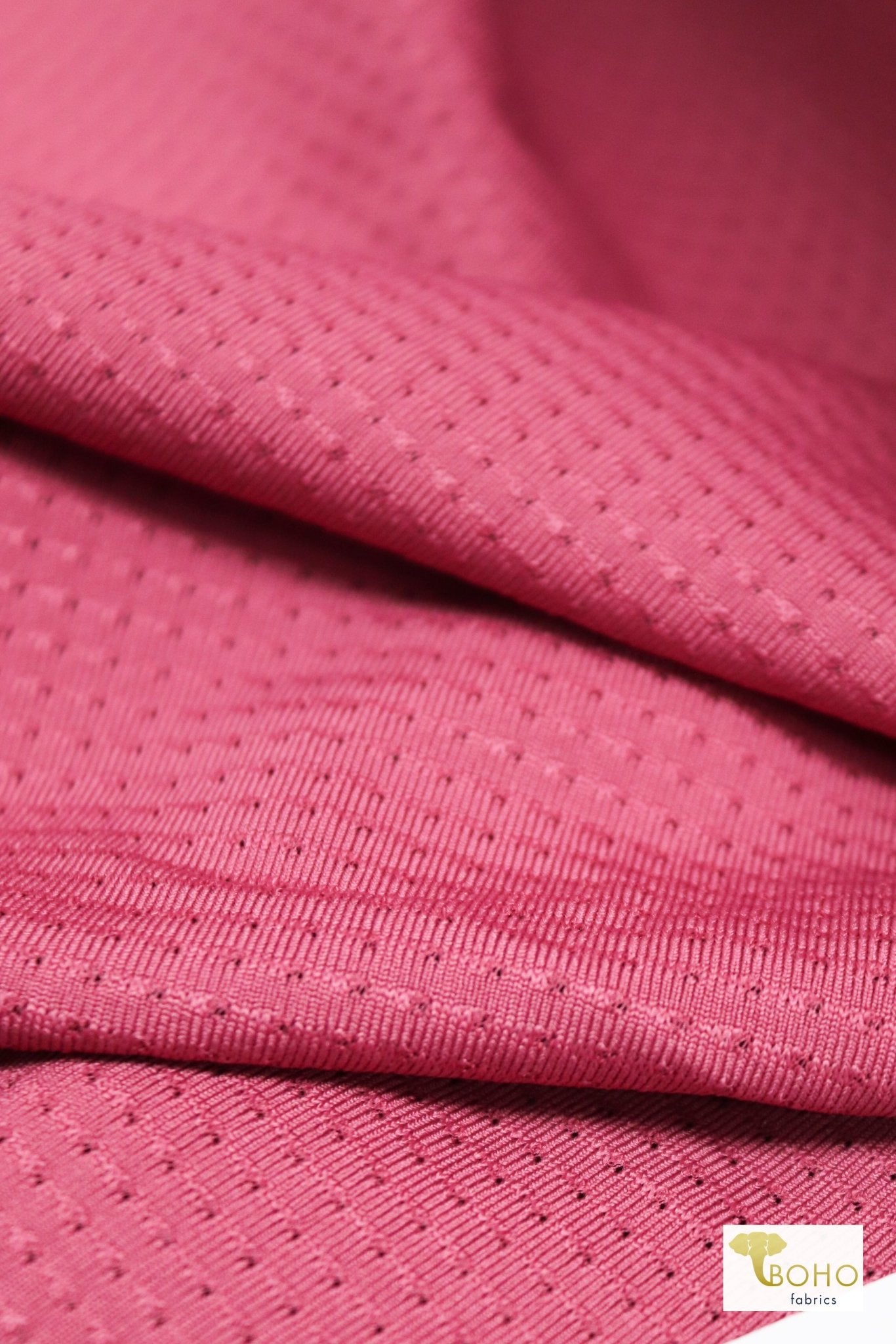 Rose Pink Laser Cut, Athletic Mesh - Boho Fabrics