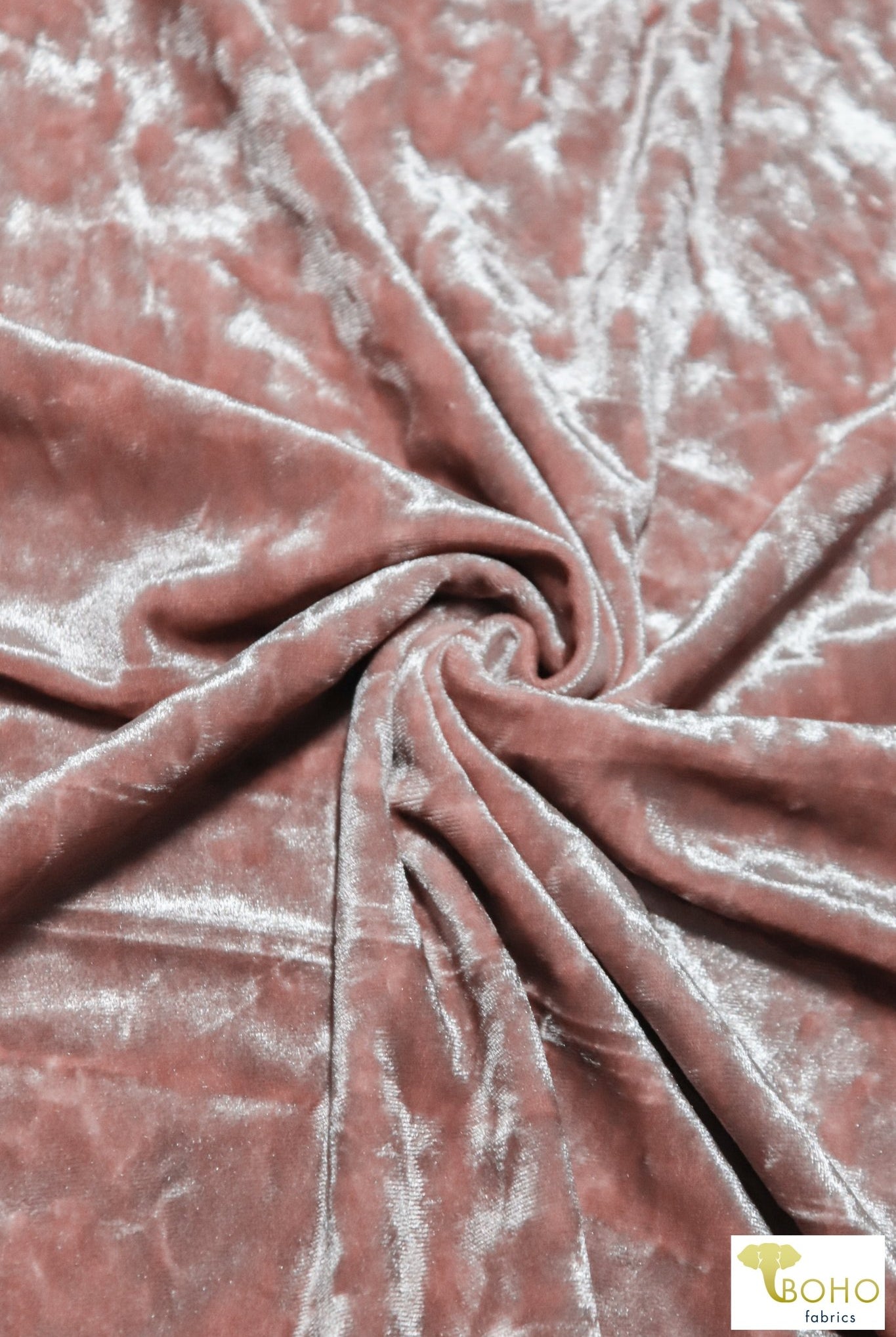 Rose Pink, Stretch Velvet Knit. SV-114 - Boho Fabrics