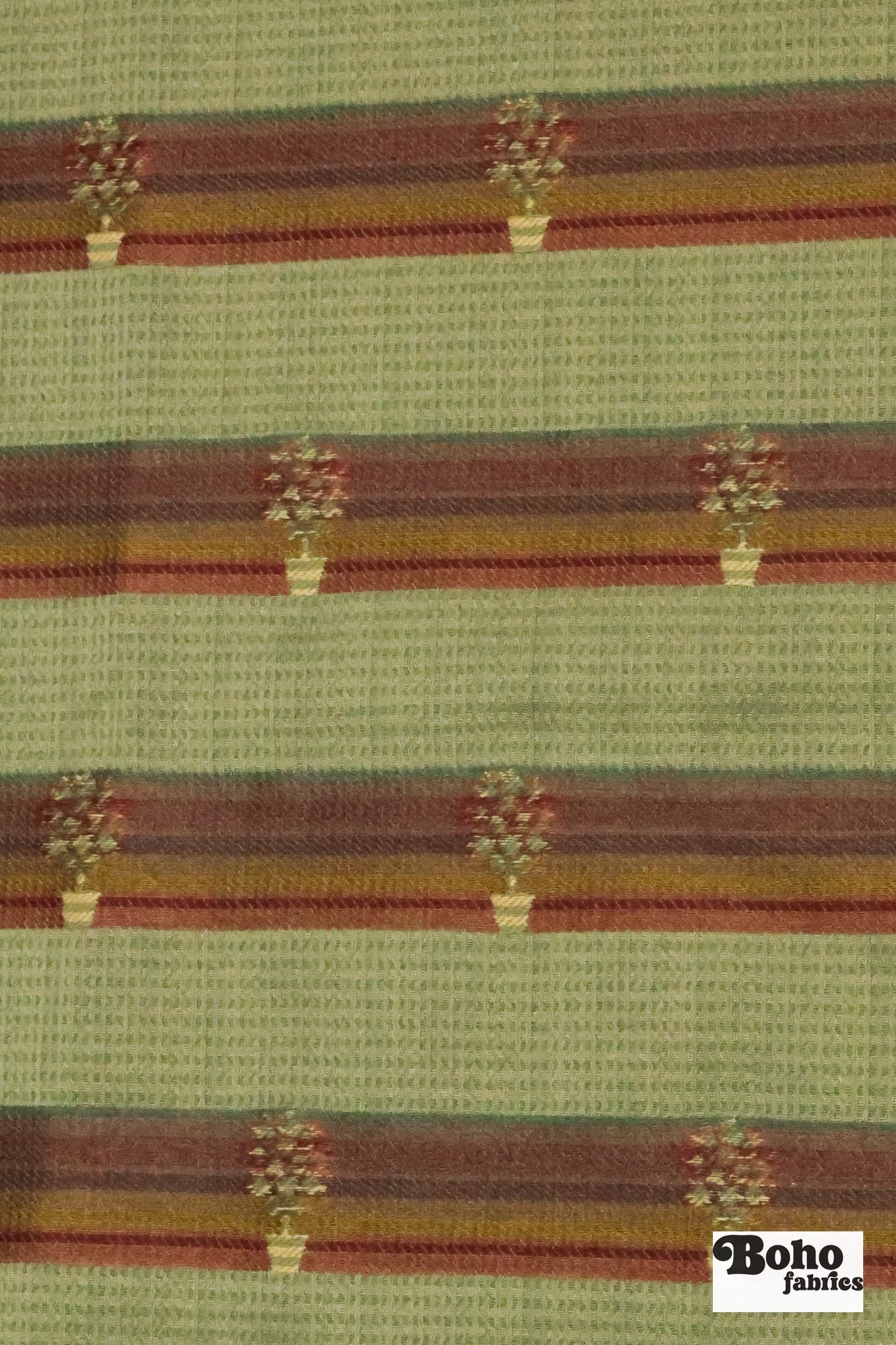 Rosebush Dobby Weave Jacquard Woven Fabric - Boho Fabrics - Jacquard, Woven