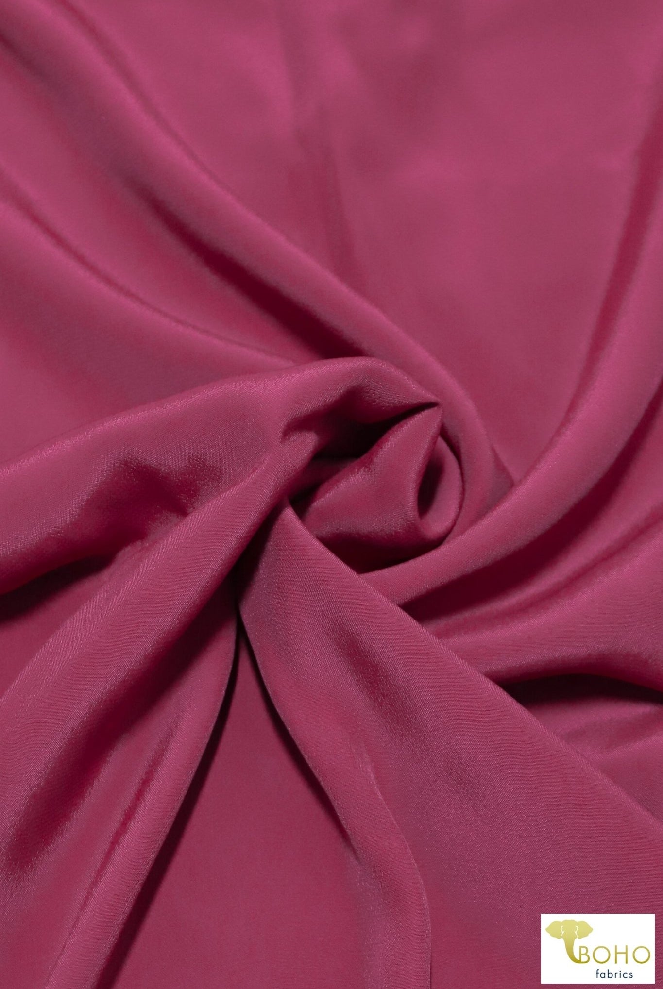 Rouge Pink. Silk Crepe de Chine Woven Fabric. SILK-122 - Boho Fabrics