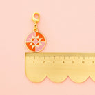 Round Quilt Star Removable Zipper Charm - Boho Fabrics - Bag Making Supplies