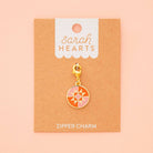 Round Quilt Star Removable Zipper Charm - Boho Fabrics - Bag Making Supplies
