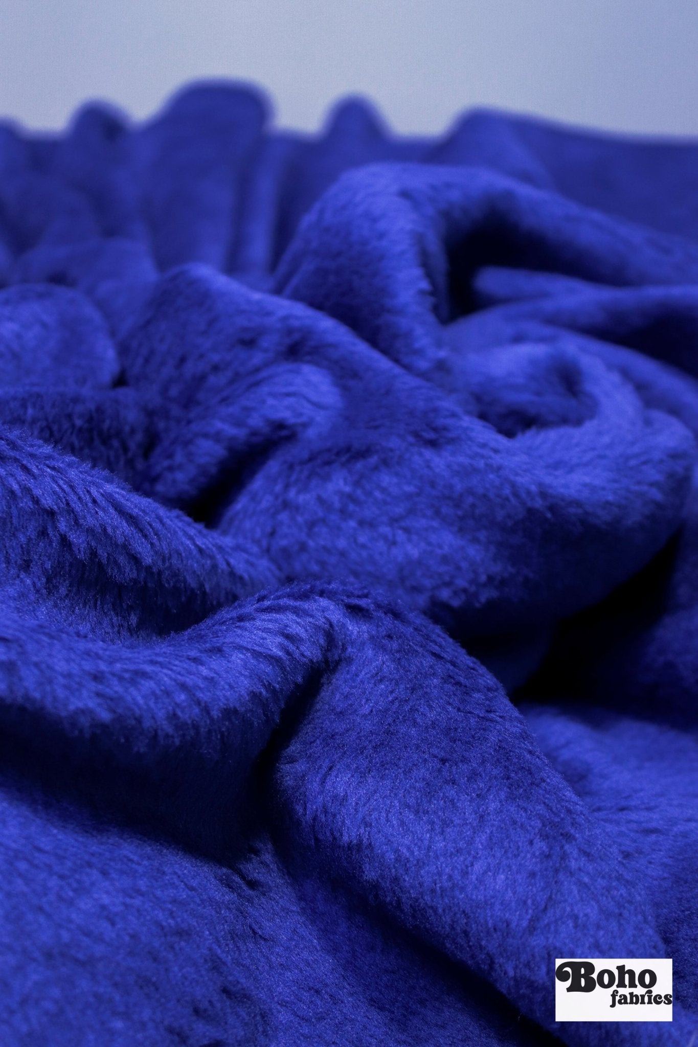 Royal Blue, Classic Double - Velour High Loft Fleece Fabric by Polartec 2nds - Boho Fabrics - Performance Fabrics