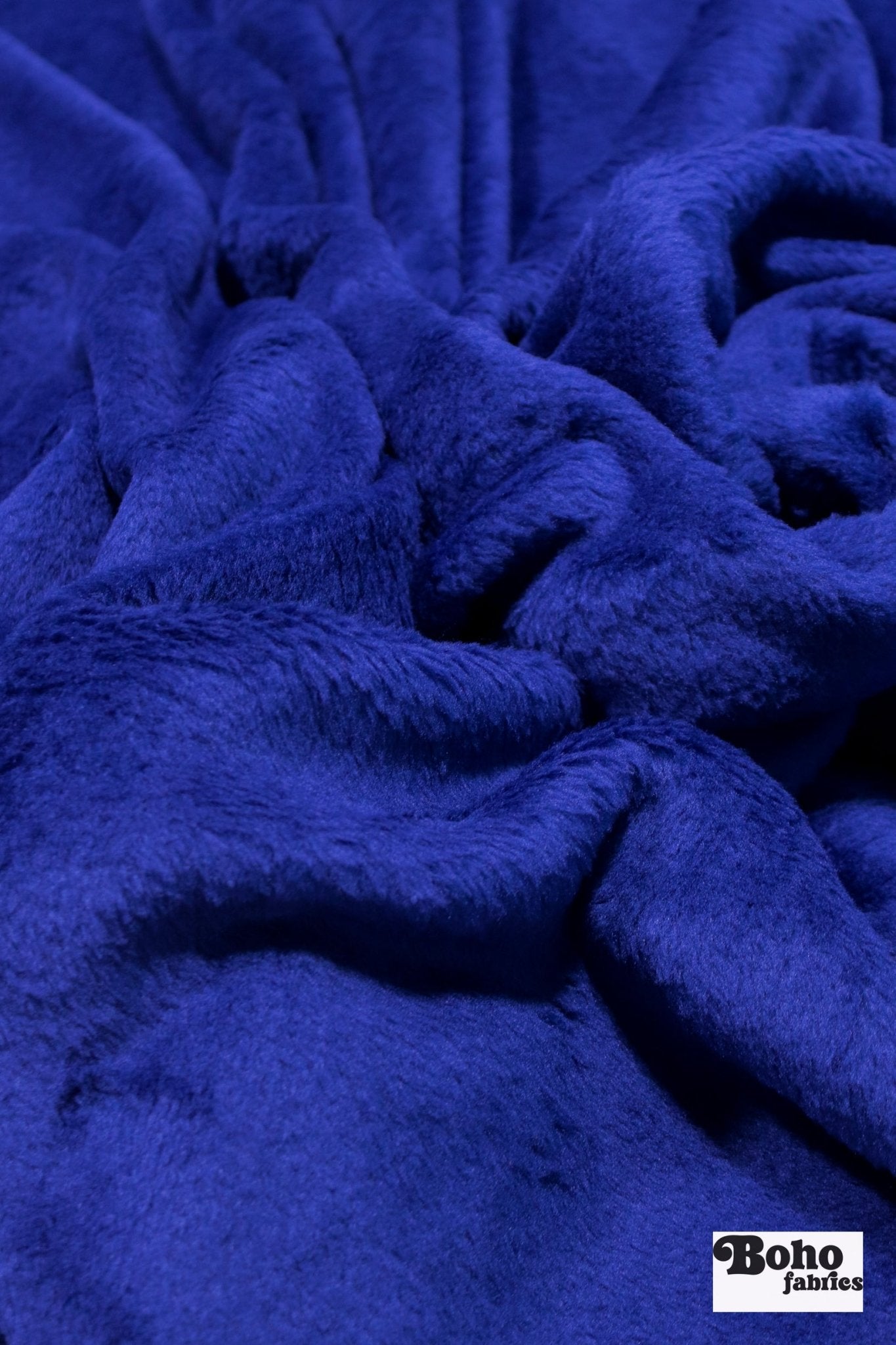 Royal Blue, Classic Double - Velour High Loft Fleece Fabric by Polartec 2nds - Boho Fabrics - Performance Fabrics