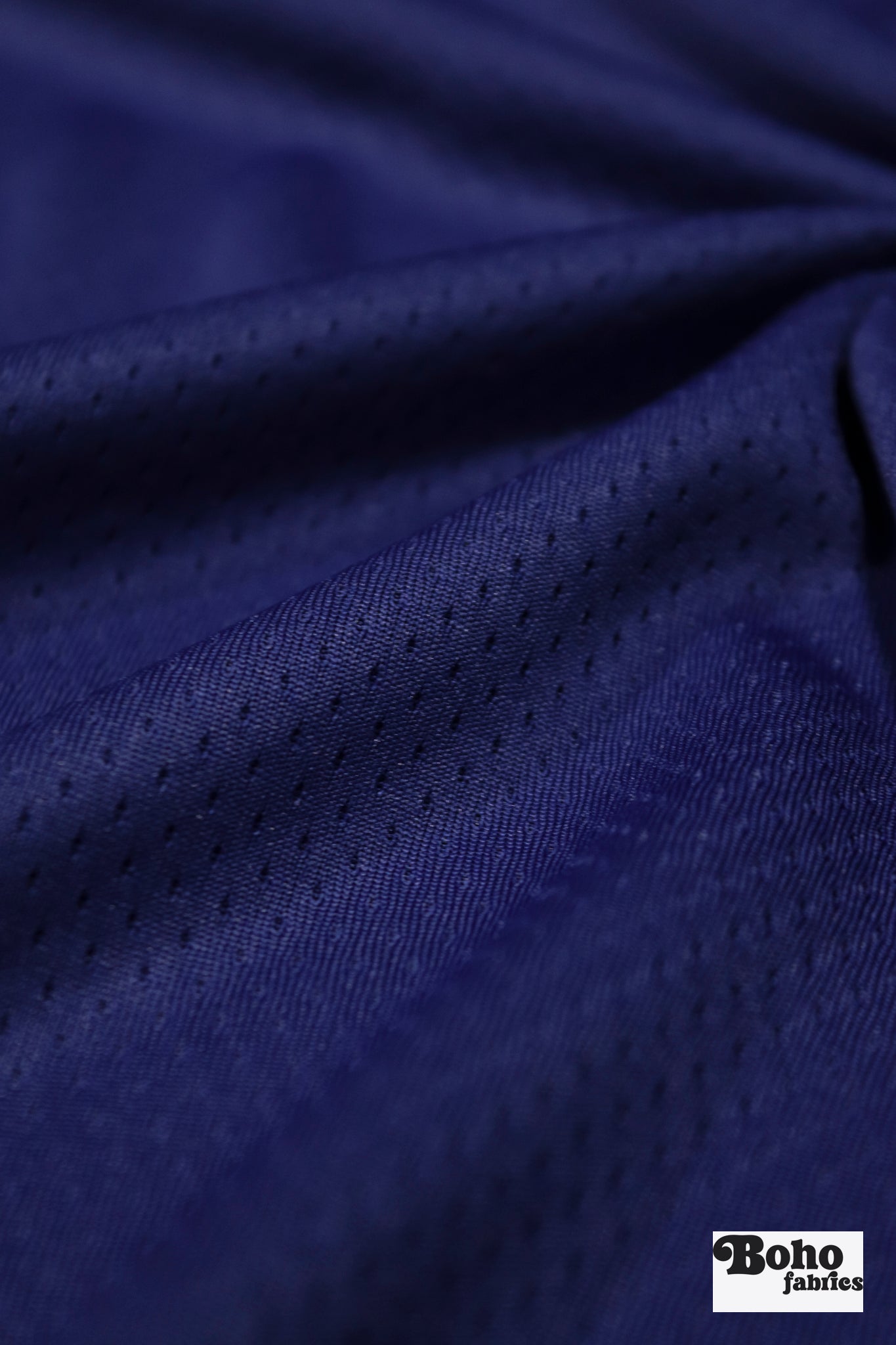 Royal Blue, Flat Back Dimple, Athletic Mesh Fabric - Boho Fabrics - Athletic Knit Fabric