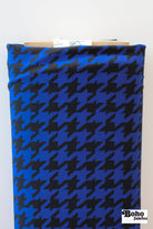 Royal Blue Herringbone, Ponte Print Knit Fabric. Shop Exclusive! - Boho Fabrics - Ponte Print, Knit Fabric