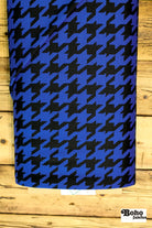Royal Blue Herringbone, Ponte Print Knit Fabric. Shop Exclusive! - Boho Fabrics - Ponte Print, Knit Fabric