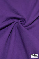Royal Purple, Solid French Terry Knit Fabric, Cotton Spandex - Boho Fabrics - Cotton, French Terry Knit