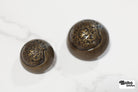 Royalty Crest Bronze Plastic, Dome Shank Button. Available in 11/16" (18mm, 28L) and 15/16", (24mm, 38L) - Boho Fabrics - Buttons & Snaps