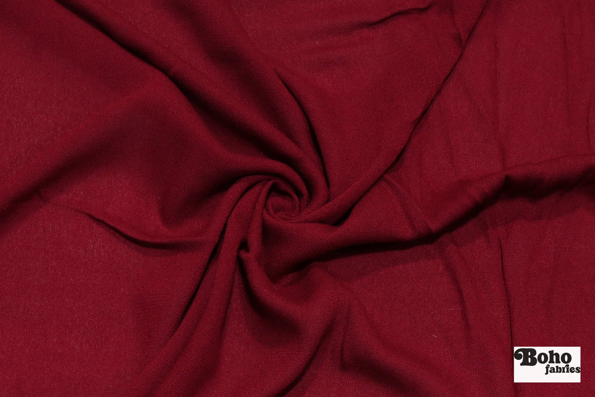 Ruby, German Crepe Woven Fabric - Boho Fabrics - Special Occasion Fabric