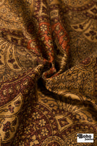 Rust Paisley, Microfiber Velvet Upholstery Woven Fabric - Boho Fabrics - Home Dec. & Upholstery Fabric
