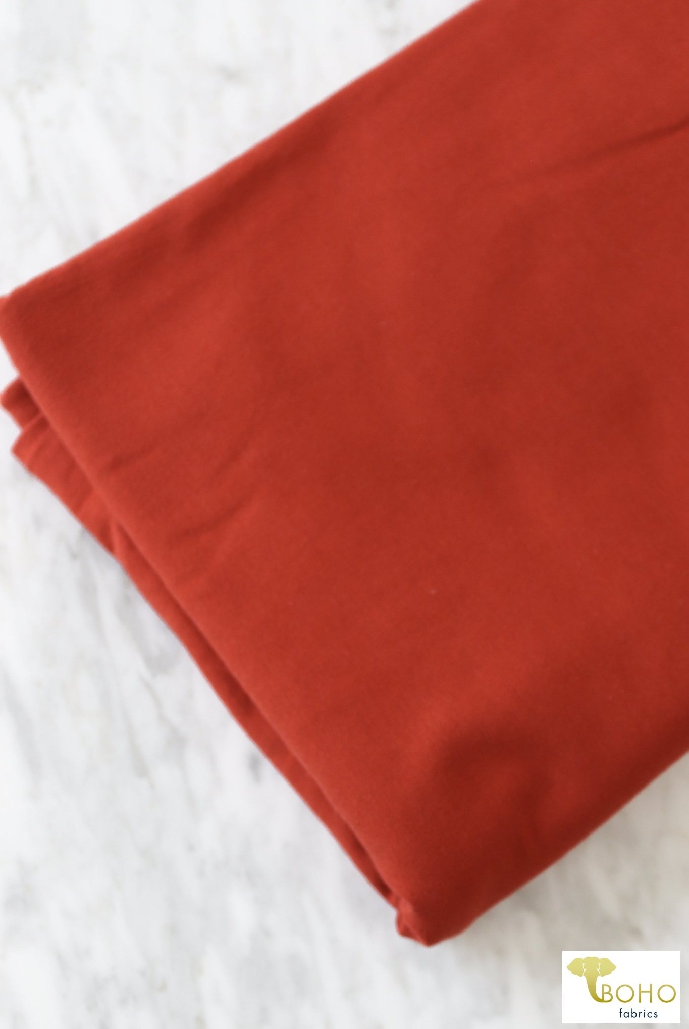 Rust Red, Cotton Spandex Knit. CLS-107, 9 oz. - Boho Fabrics