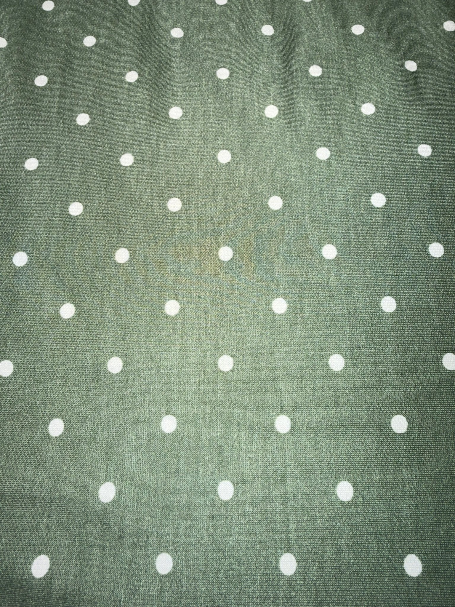 Sage Green Polka Dots, French Terry Knit Fabric - Boho Fabrics - French Terry Prints, Knit Fabric