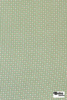 Sage Green with Blush Geometric Rayon Crepe Woven Fabric - Boho Fabrics - Crepe, Woven