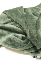 Sage Lustre Finish, Classic Double - Velour High Loft Fleece Fabric by Polartec 2nds - Boho Fabrics - Performance Fabrics