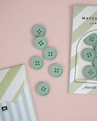 Sage Retro Buttons - Boho Fabrics - Buttons & Snaps
