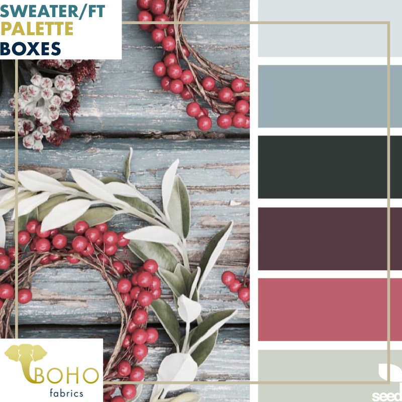 "Sage Wreath" Sweater/French Terry Knit Palette Bundle - Boho Fabrics