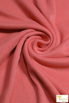 Salmon, Cupro Rib Knit. CUP.R-112-ORG - Boho Fabrics