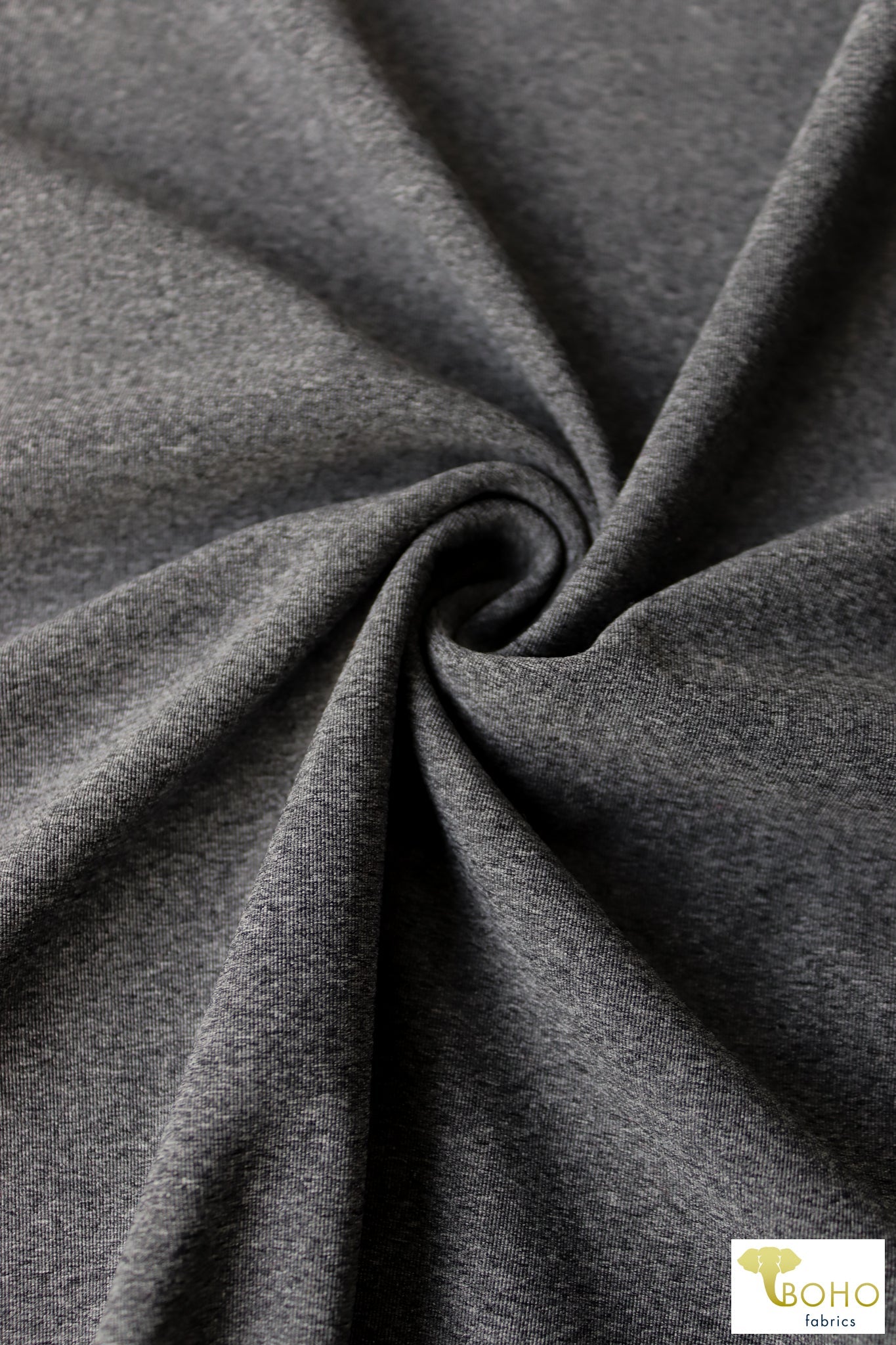 Salute Gray, Athletic Knit - Boho Fabrics