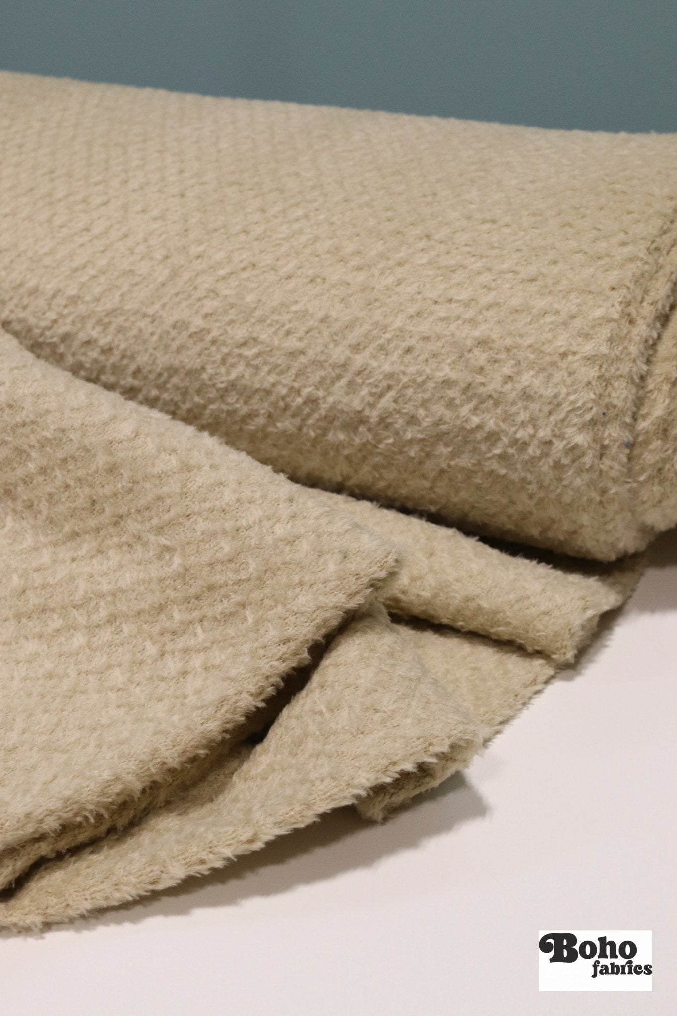 Sand, Diamond High Loft Fleece Fabric by Polartec - Boho Fabrics - Performance Fabrics