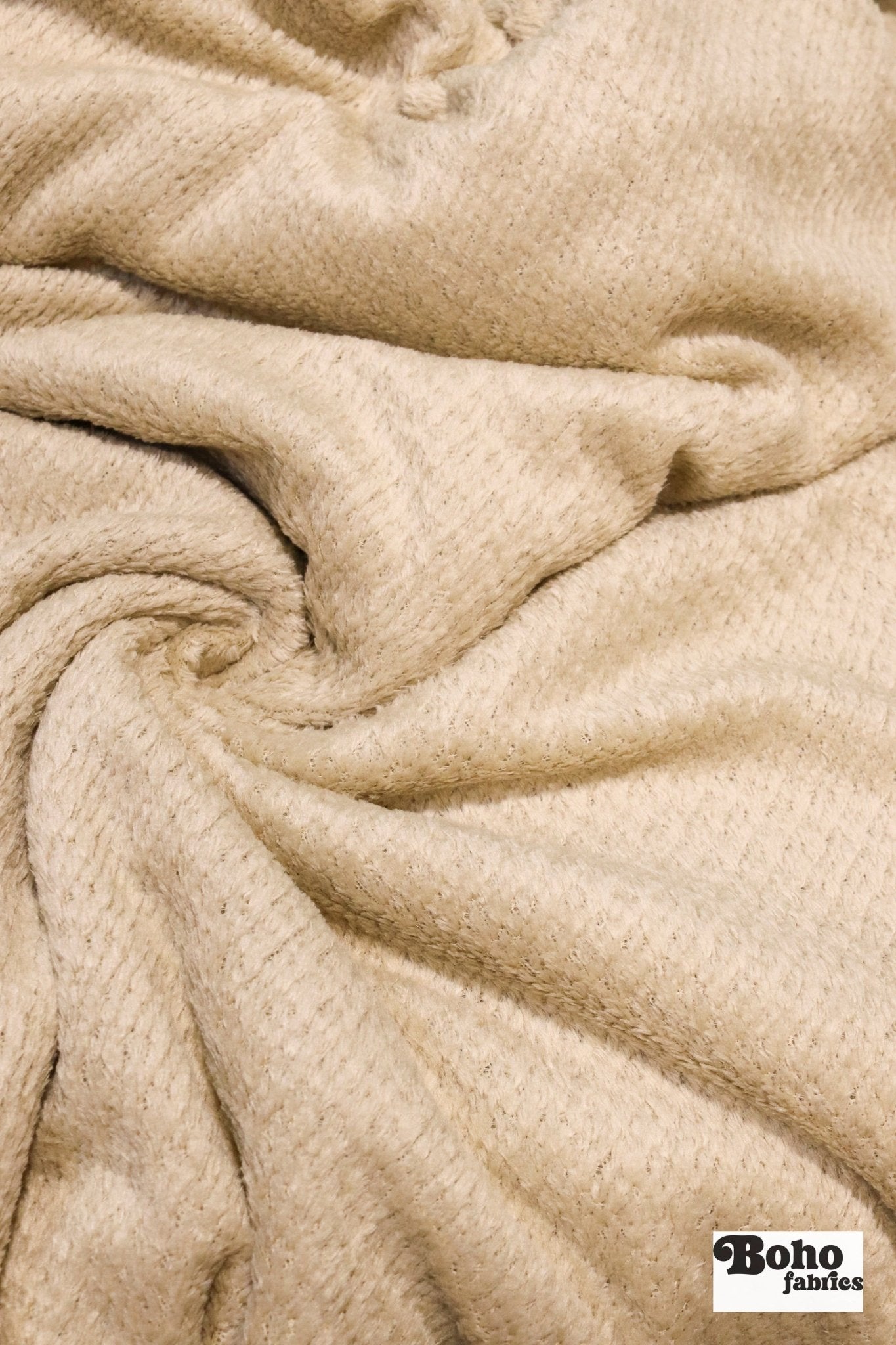 Sand, Diamond High Loft Fleece Fabric by Polartec - Boho Fabrics - Performance Fabrics