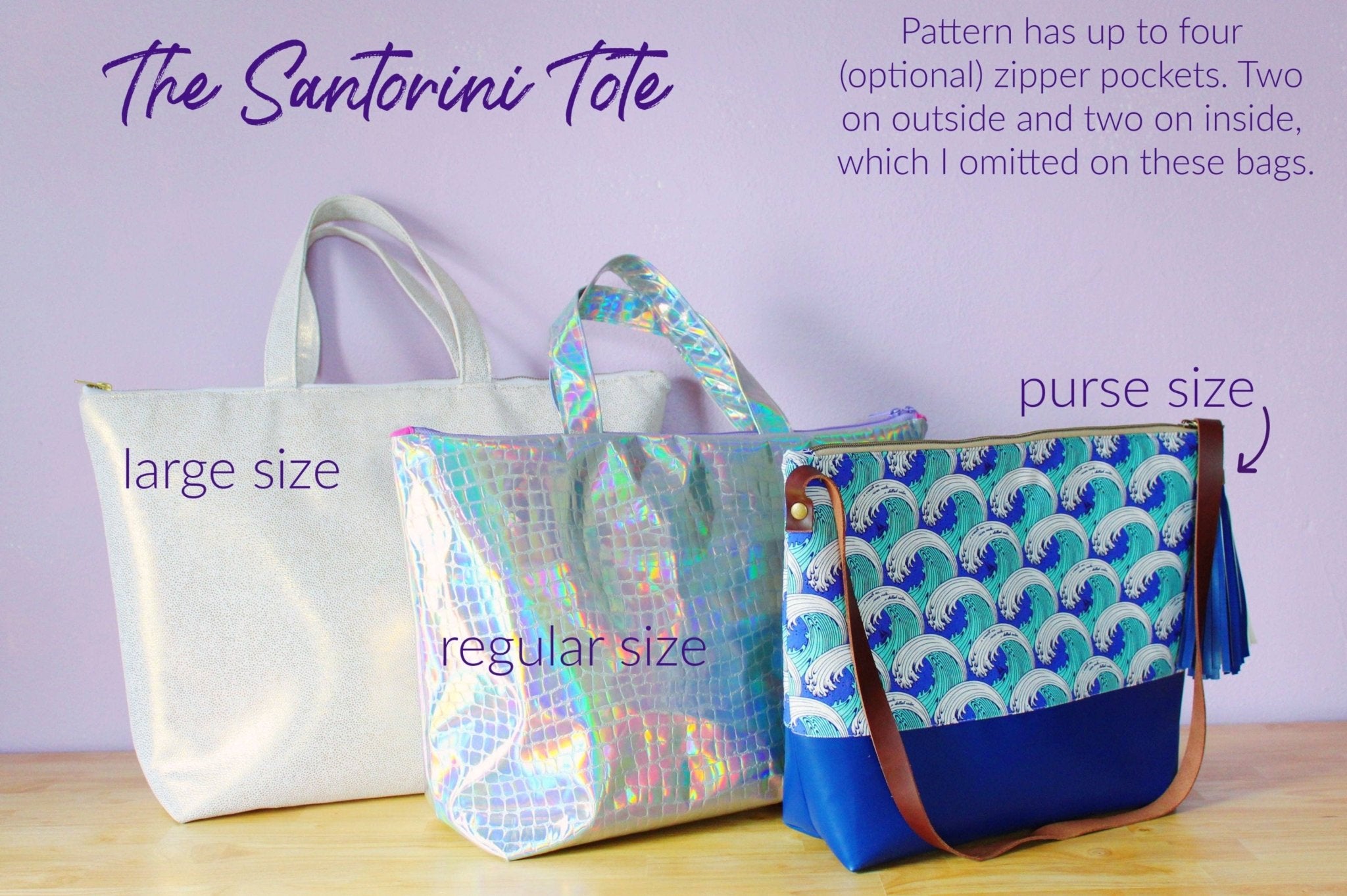 Santorini Tote Printed Sewing Pattern - Boho Fabrics - Sewing Patterns