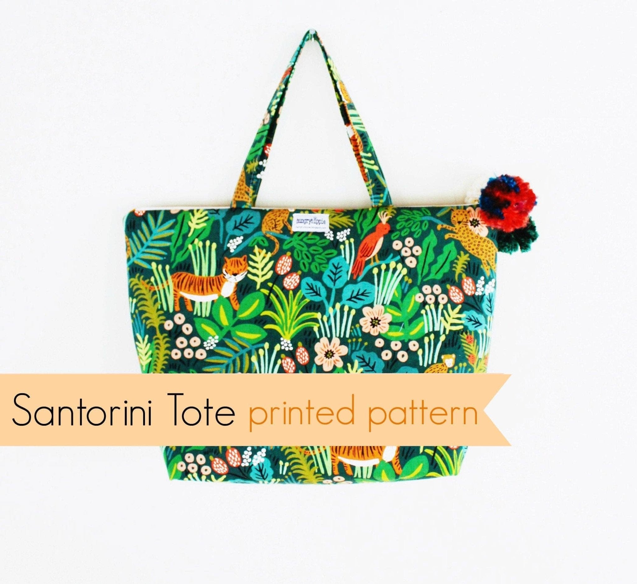 Santorini Tote Printed Sewing Pattern - Boho Fabrics - Sewing Patterns