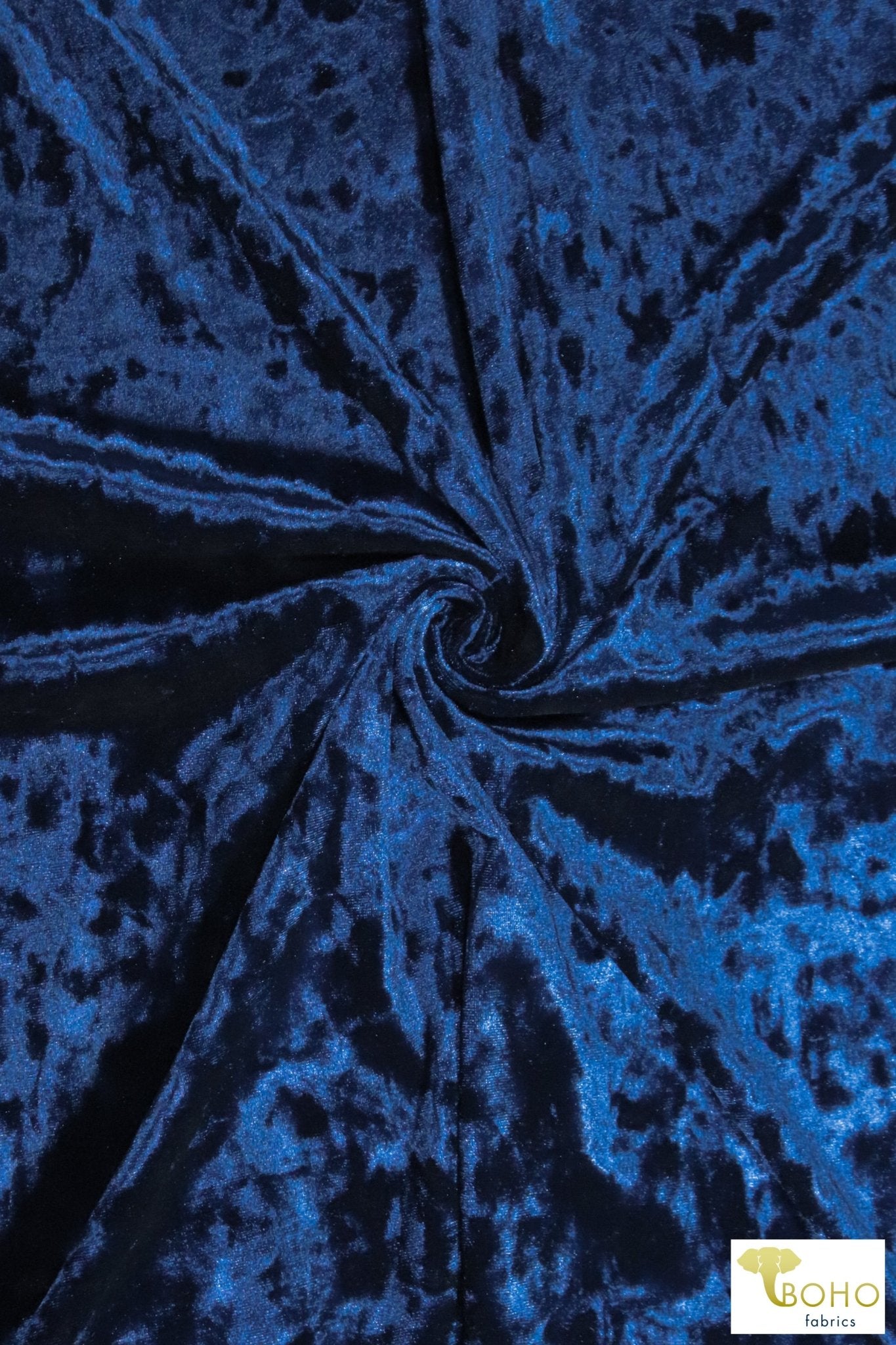 Sapphire Blue, Stretch Velvet Knit. SV-116 - Boho Fabrics