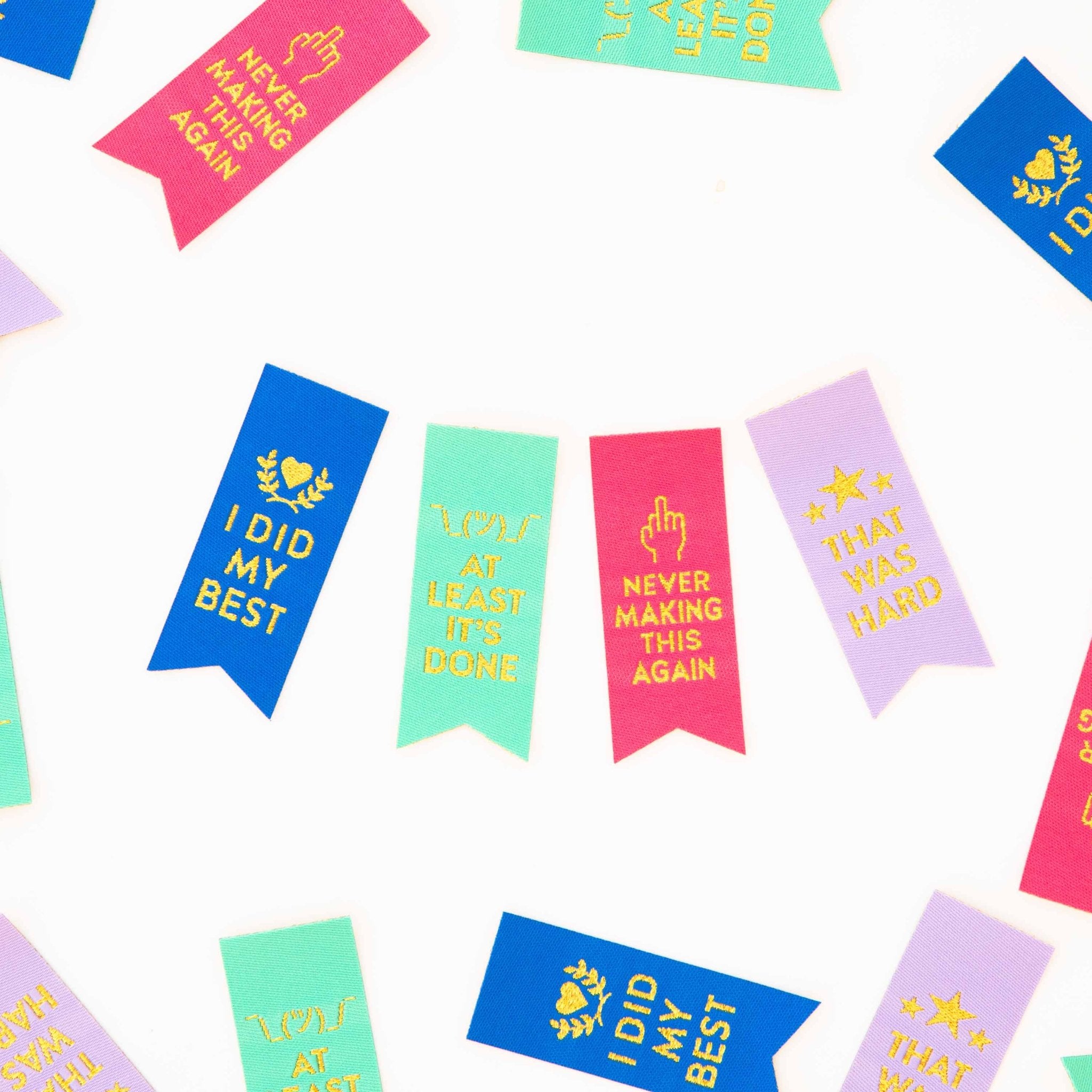 Sarcastic Award Ribbon Multipack Sewing and Quilting Labels - Boho Fabrics - 