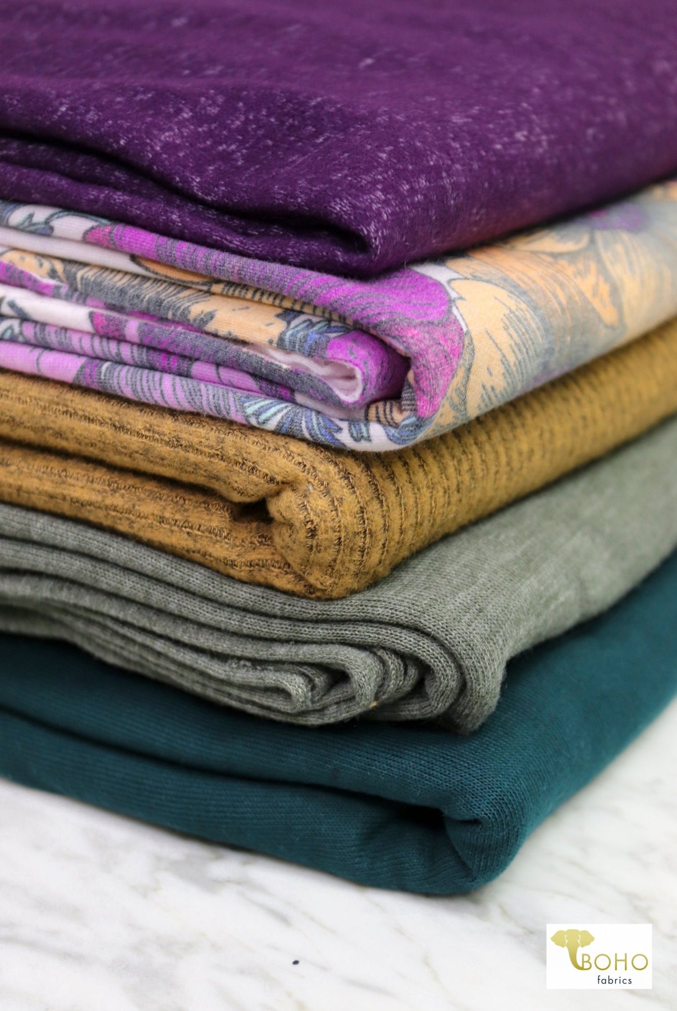 "Savory Succulents" Sweater/French Terry Knit Palette Bundle - Boho Fabrics