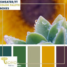 "Savory Succulents" Sweater/French Terry Knit Palette Bundle - Boho Fabrics