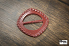 Scallop Diamond – 1930s Art Deco Casein Belt & Scarf Slide Buckle | Maroon - Boho Fabrics - Buckles & Slides
