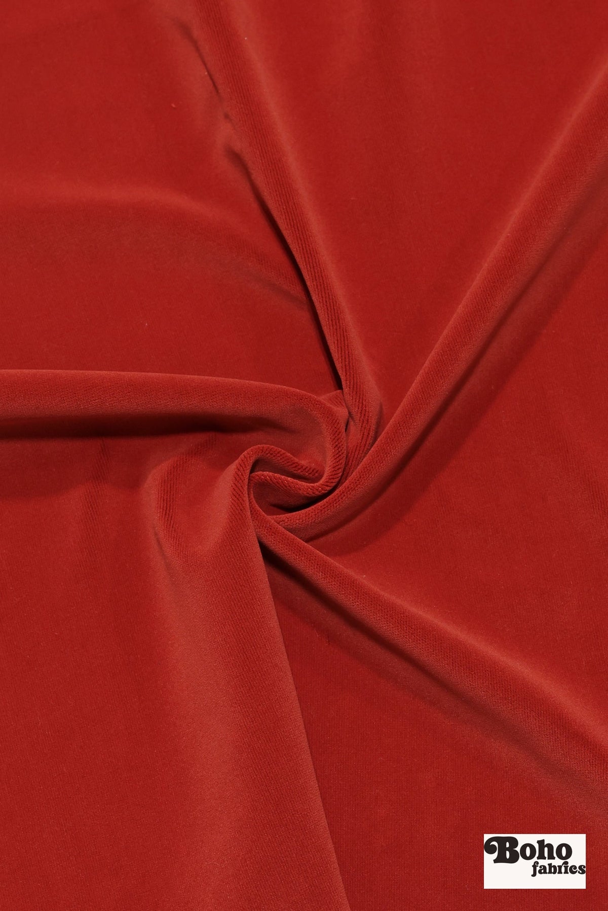 Scarlet Red, Velveteen Woven Fabric - Boho Fabrics - Home Dec. & Upholstery Fabric