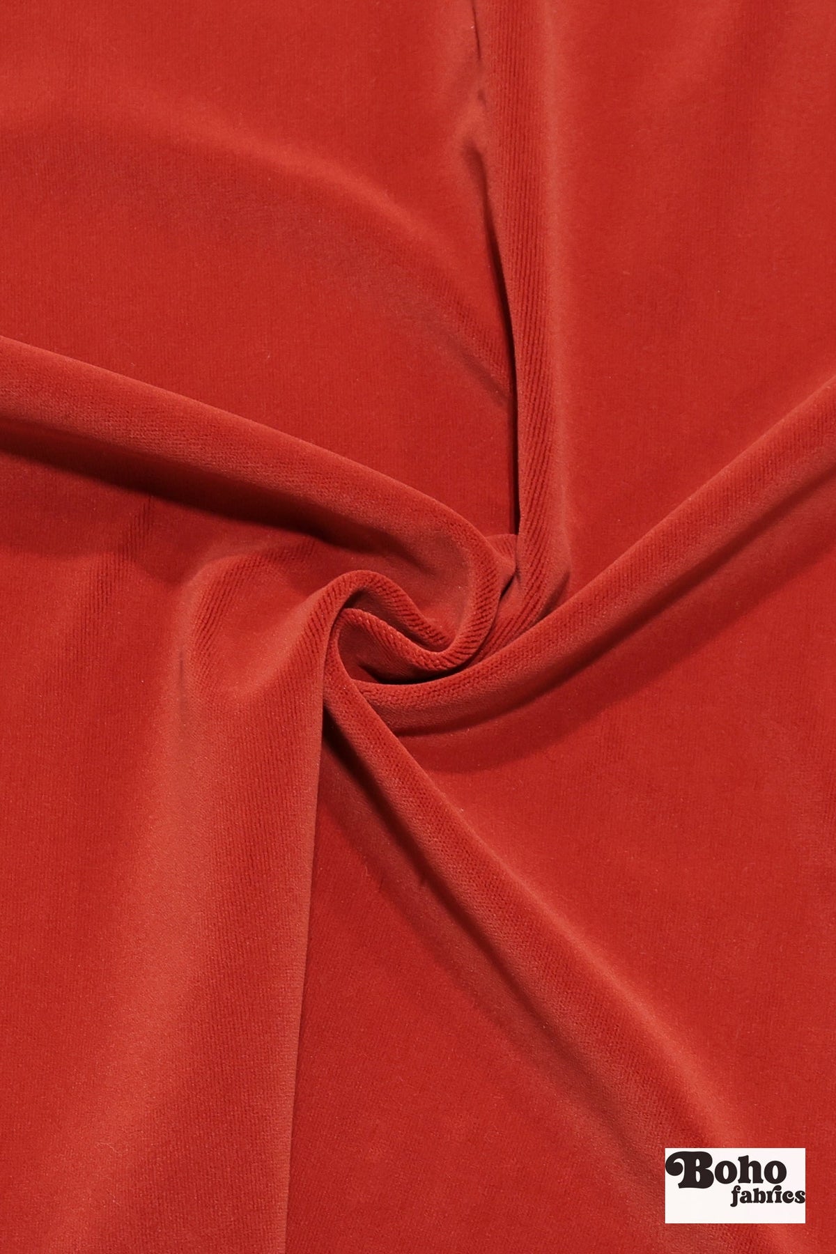 Scarlet Red, Velveteen Woven Fabric - Boho Fabrics - Home Dec. & Upholstery Fabric