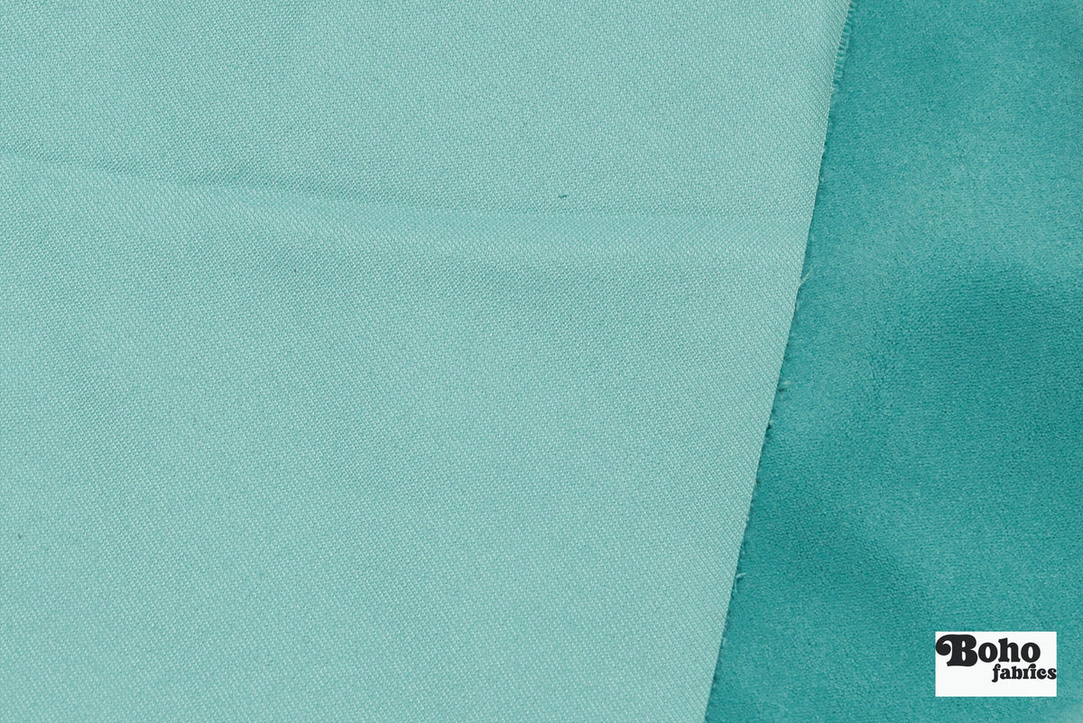 Seafoam Teal, Velveteen Woven Fabric - Boho Fabrics - Home Dec. & Upholstery Fabric
