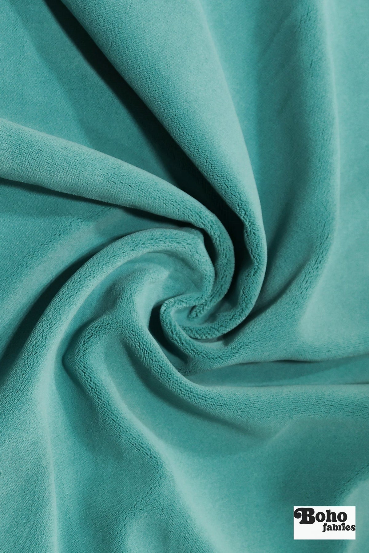 Seafoam Teal, Velveteen Woven Fabric - Boho Fabrics - Home Dec. & Upholstery Fabric