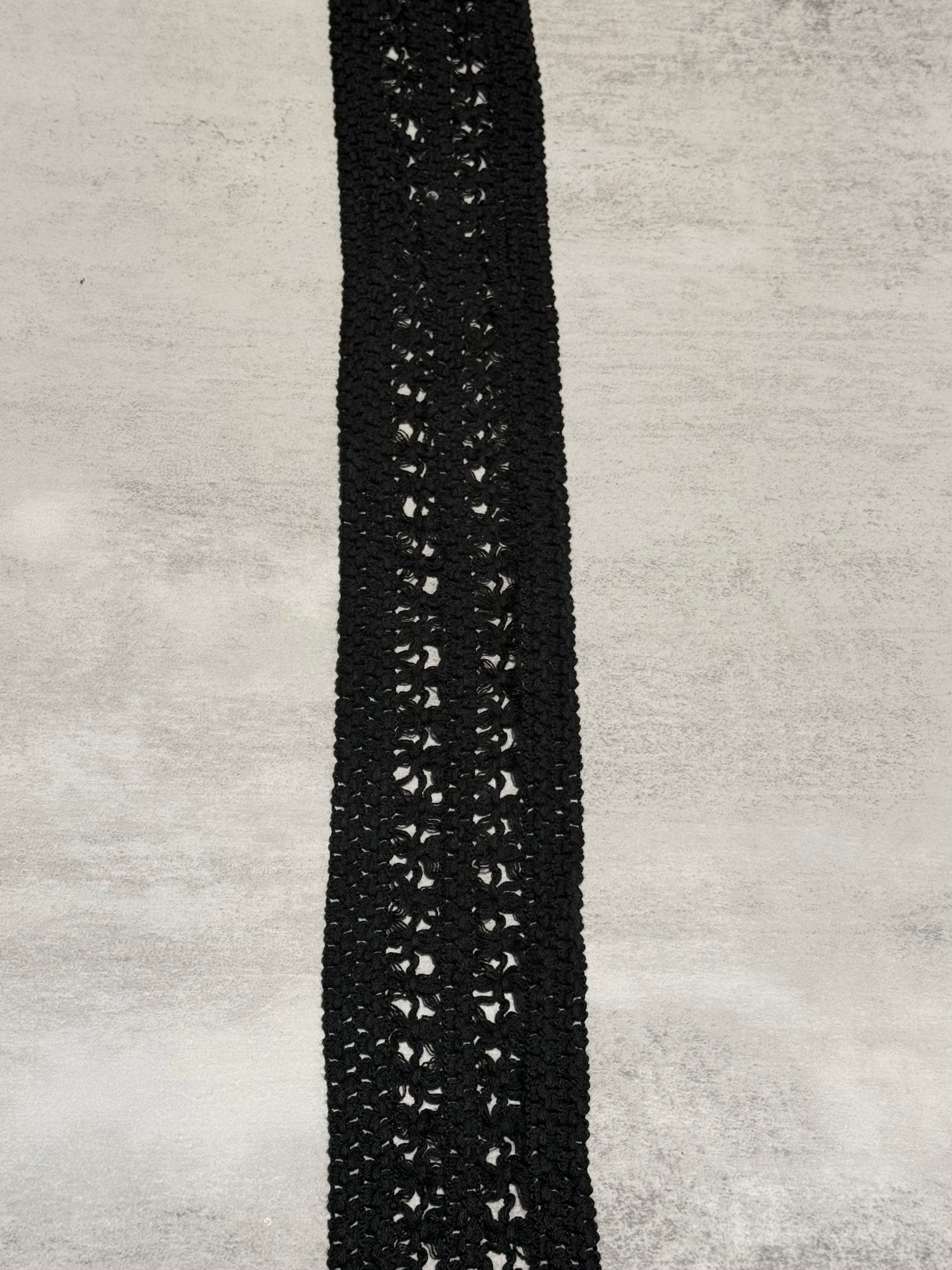 Serene Black Vintage Trim, 3” Sold by the Yard (Trim - 187) - Boho Fabrics - Trims