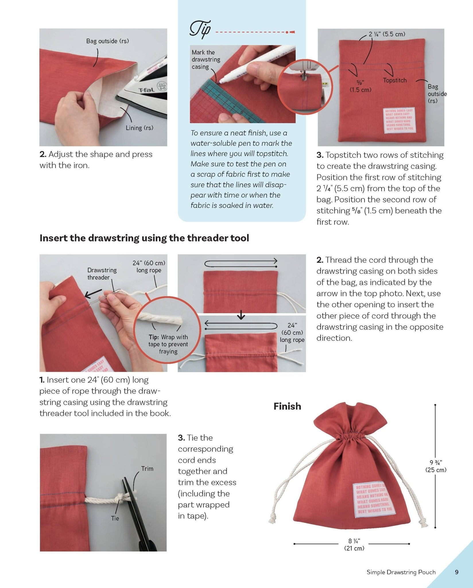 Sew Drawstring Bags - Boho Fabrics - Sewing Kits