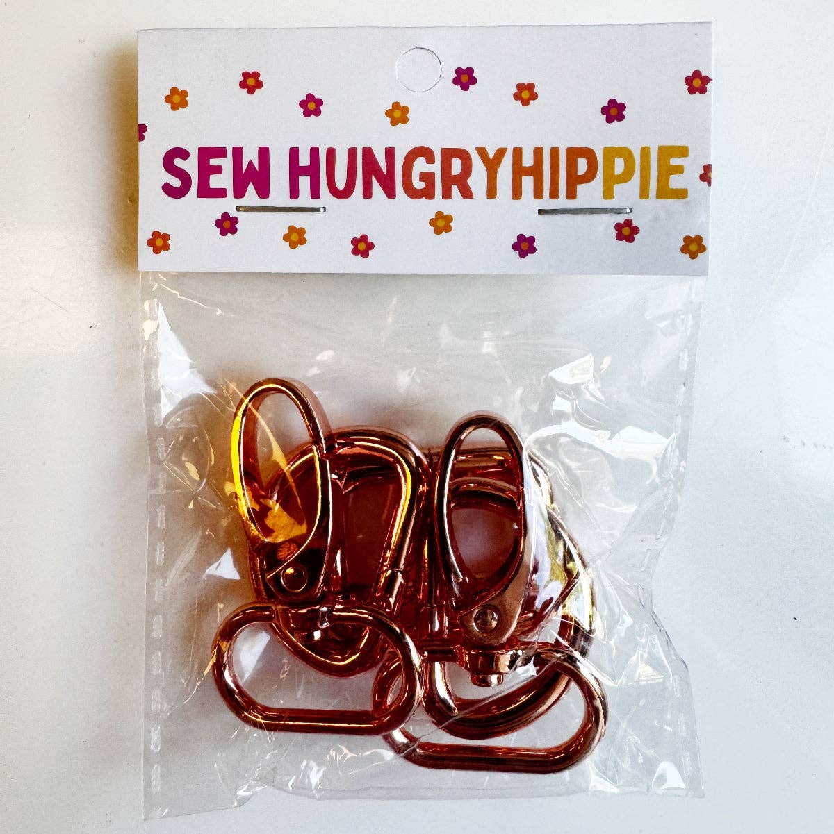 Sew Hungry Hippie 1" Hardware Pack – Rose Gold - Boho Fabrics - Bag Hardware