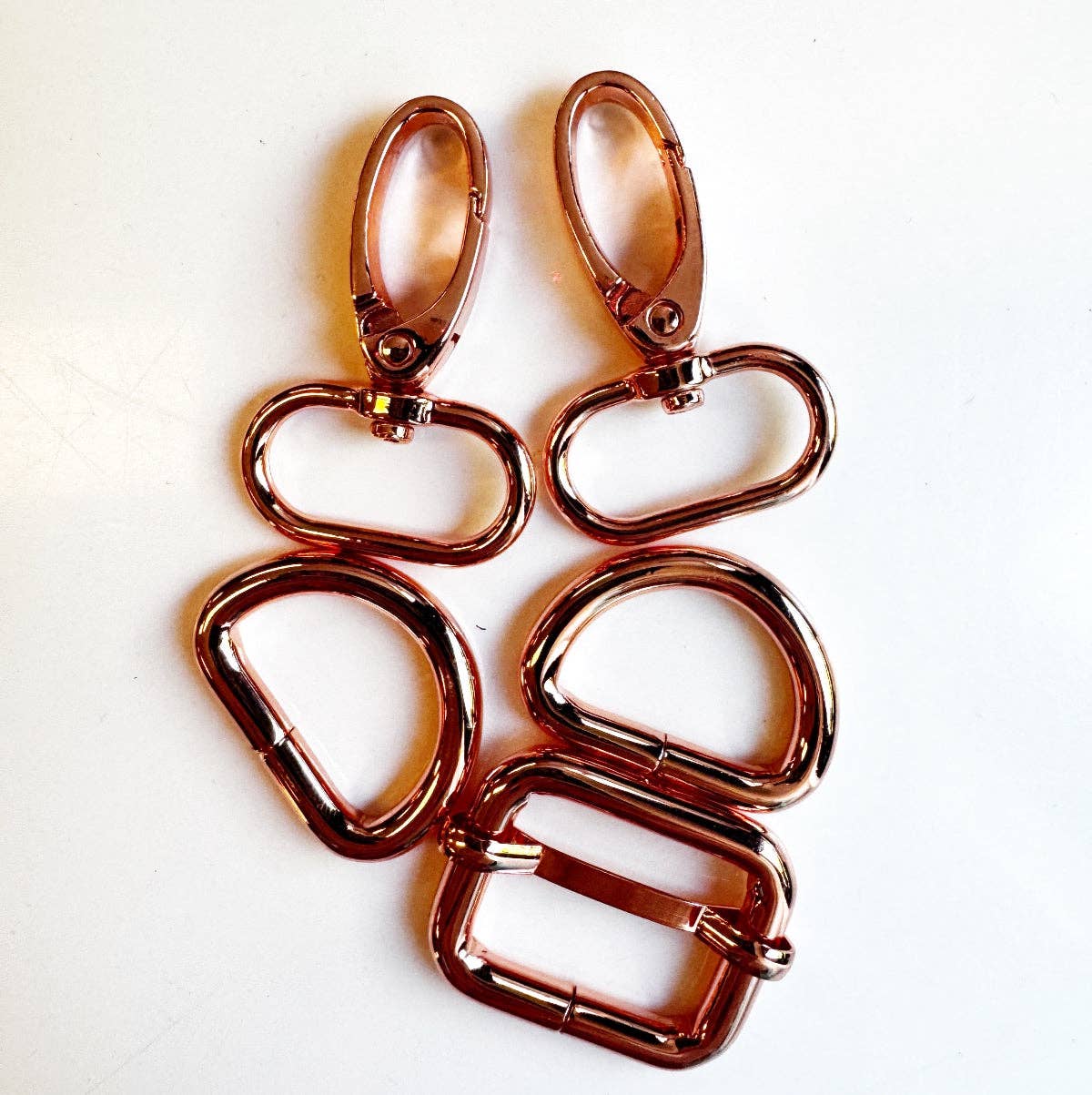 Sew Hungry Hippie 1" Hardware Pack – Rose Gold - Boho Fabrics - Bag Hardware
